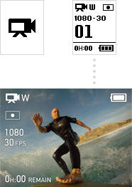 GoPro primary and BacPac screens