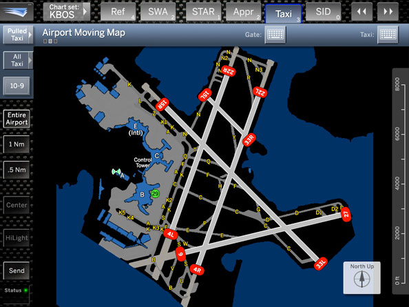 Jeppesen EFB interface screens