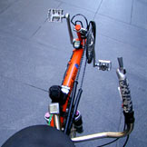 Rider's eye view of the cockpit
