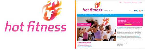 Hot Fitness identity and web site