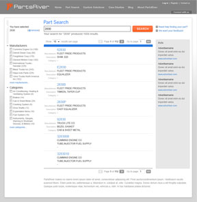 PartsRiver search result list
