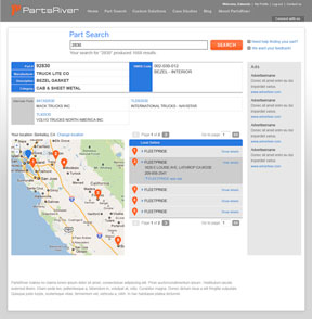 PartsRiver search result list