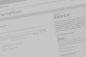 PartsRiver search flow wireframe
