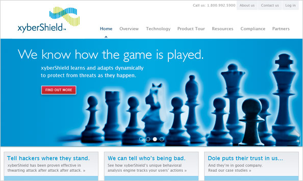 xyberShield home page