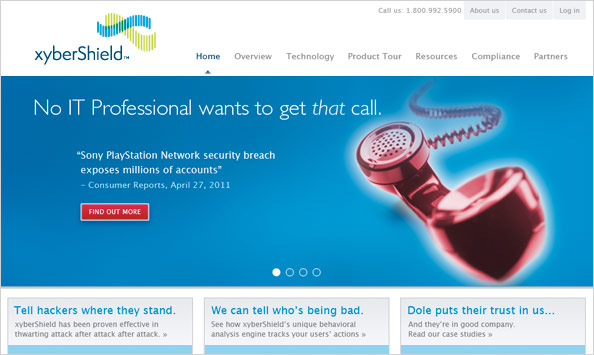 xyberShield home page